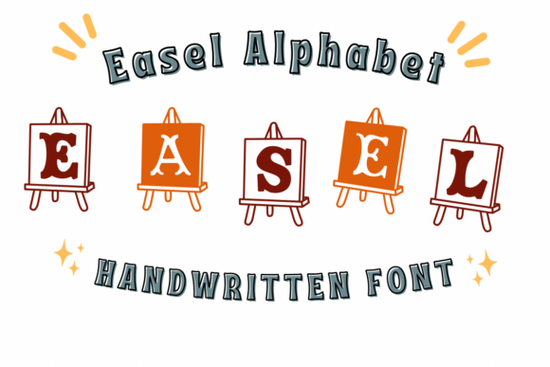 Easel Alphabet Font